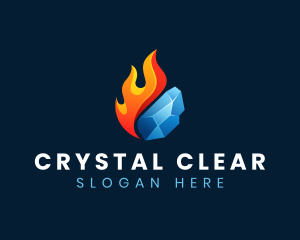 Gradient Fire Ice logo design