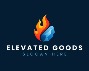 Gradient Fire Ice logo design