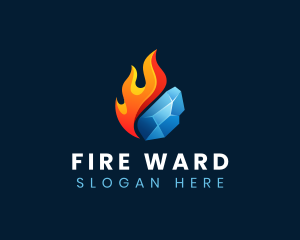 Gradient Fire Ice logo design