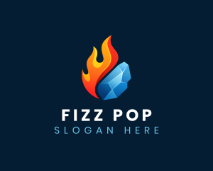 Gradient Fire Ice logo design