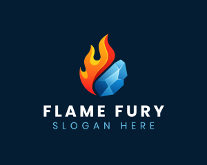 Gradient Fire Ice logo design