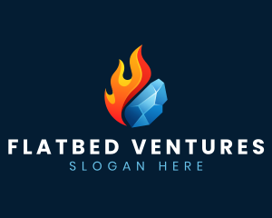 Gradient Fire Ice logo design