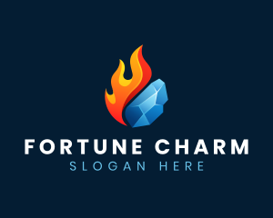 Gradient Fire Ice logo design