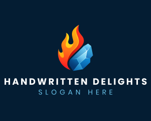 Gradient Fire Ice logo design