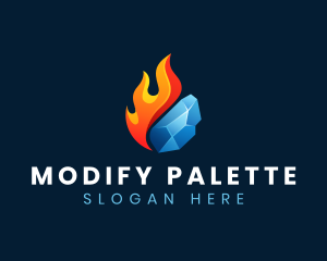 Gradient Fire Ice logo design