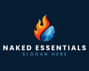 Gradient Fire Ice logo design