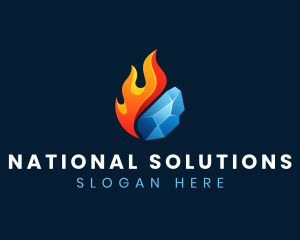 Gradient Fire Ice logo design