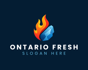 Gradient Fire Ice logo design