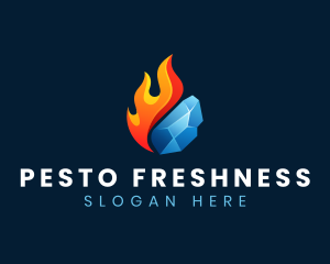 Gradient Fire Ice logo design