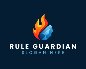 Gradient Fire Ice logo design