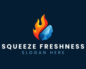 Gradient Fire Ice logo design