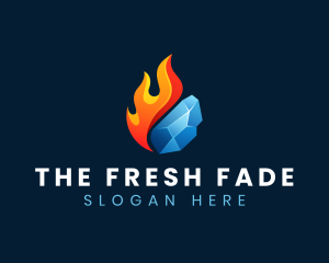 Gradient Fire Ice logo design