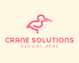Flamingo Crane Bird logo