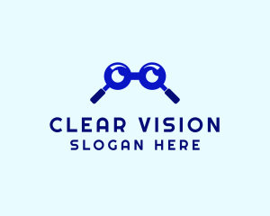 Glasses Magnifying Glass logo