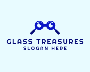 Glasses Magnifying Glass logo
