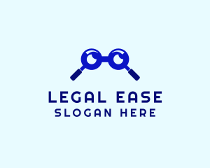 Glasses Magnifying Glass logo