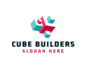 Ai 3D Cube Technology logo design