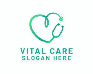 Stethoscope Heart Hospital logo