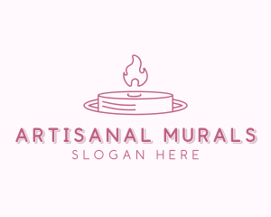 Tea Light Candle Decor logo design