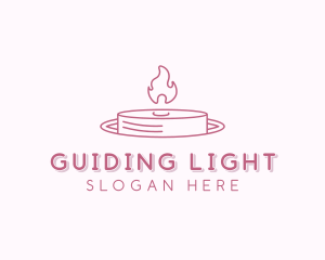 Tea Light Candle Decor logo design