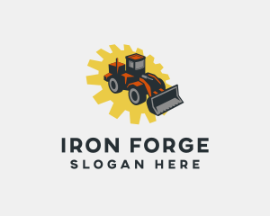 Industrial Construction Bulldozer logo design