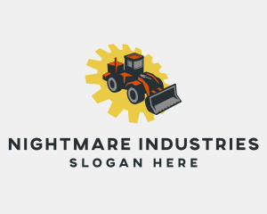 Industrial Construction Bulldozer logo design