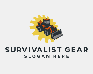 Industrial Construction Bulldozer logo design