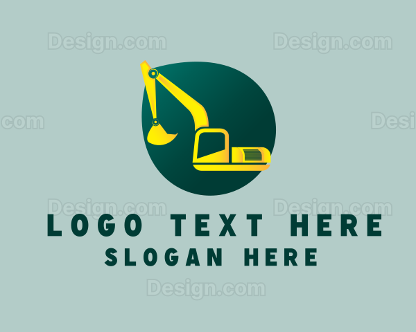 Excavator Heavy Equipment Logo