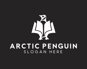 Penguin Book Animal logo design