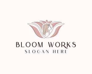 Lotus Flower Woman logo design