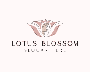 Lotus Flower Woman logo design