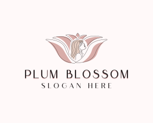 Lotus Flower Woman logo design