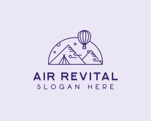 Hot Air Balloon Camp  logo design