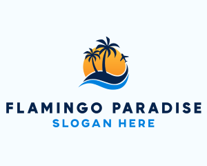 Tropical Island Paradise logo design