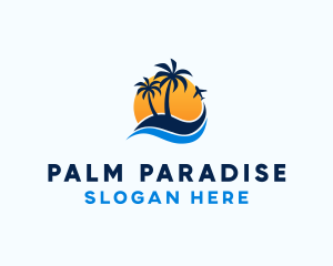 Tropical Island Paradise logo design