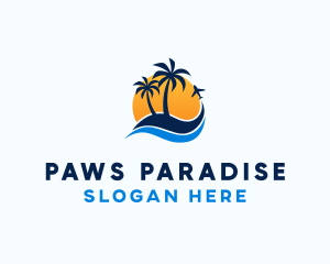 Tropical Island Paradise logo design