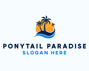 Tropical Island Paradise logo design