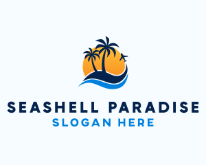 Tropical Island Paradise logo design