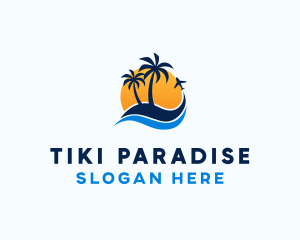 Tropical Island Paradise logo design