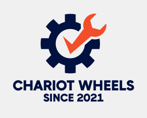 Industrial Wrench Wheel  logo design