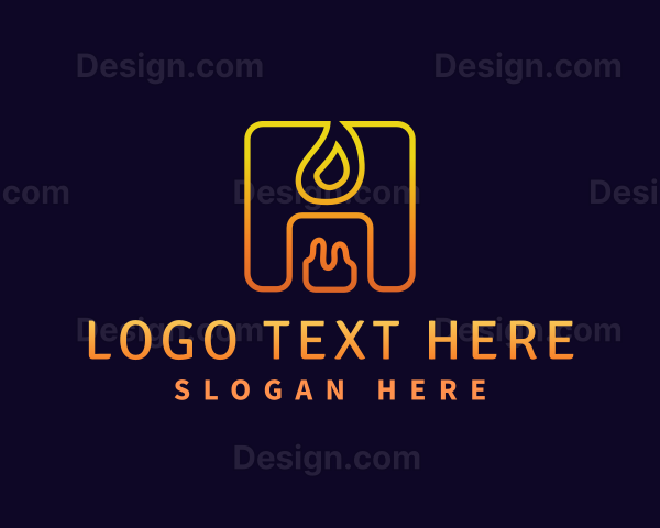 Candle Light Flame Logo