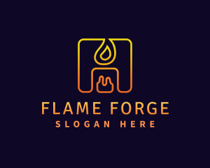 Candle Light Flame logo design