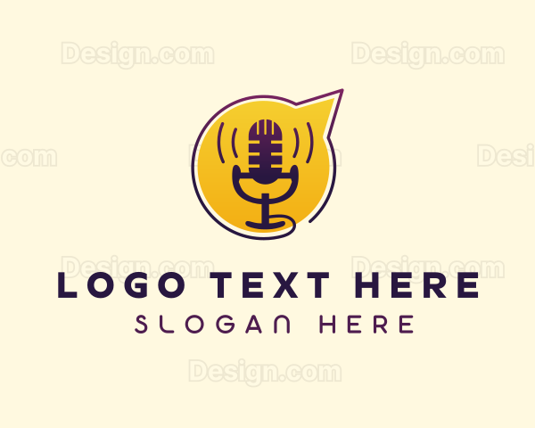 Podcast Mic Chat Forum Logo