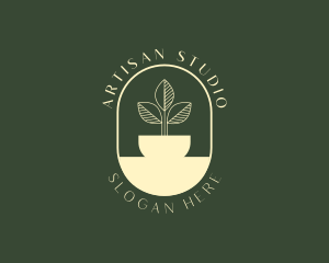 Leaf Sprout Plant logo design