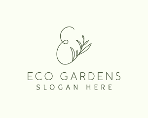 Eco Leaf Letter E logo design