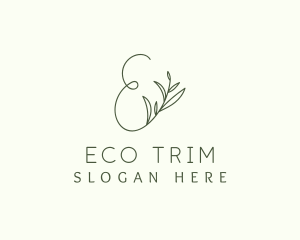 Eco Leaf Letter E logo design