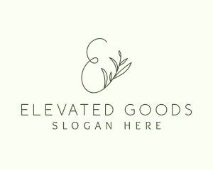 Eco Leaf Letter E logo design