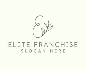 Eco Leaf Letter E logo design