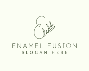 Eco Leaf Letter E logo design