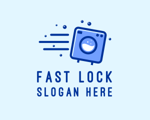 Fast Laundry Machine logo design